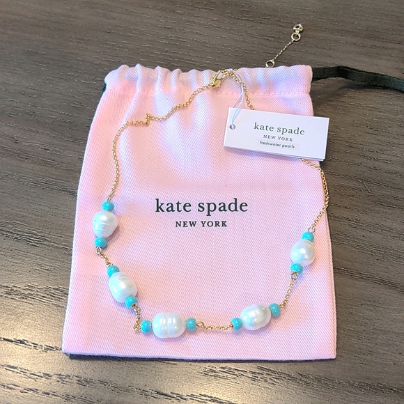 NEW Kate Spade Pearl & Bead Station Chain Necklace - Picture 3 of 8